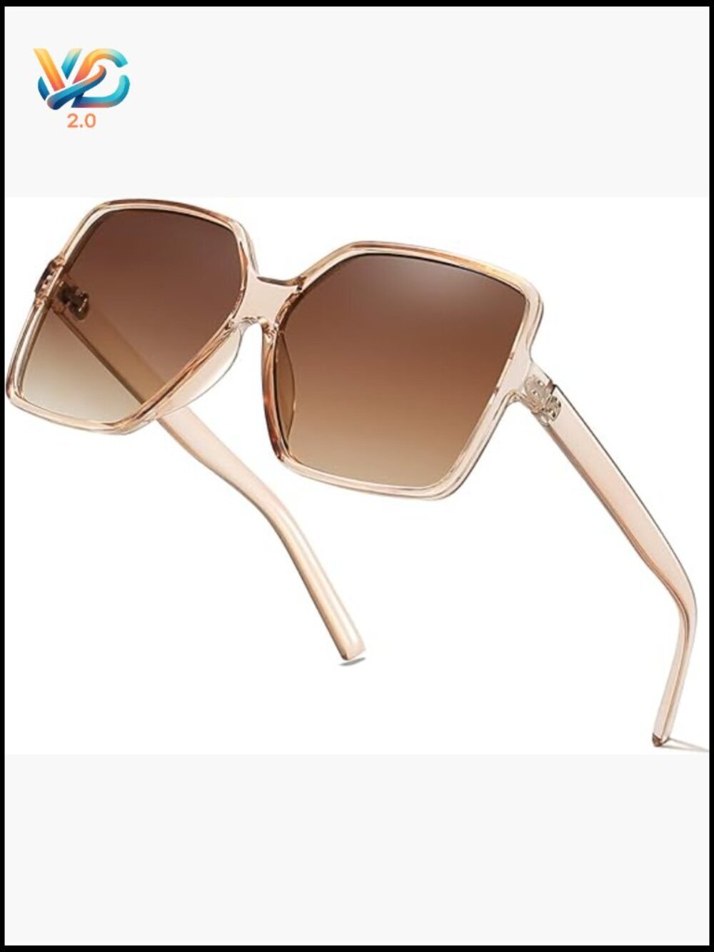 Oversized Square Sunglasses Chic Fashion Shades UV Protection